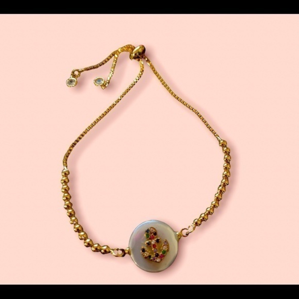 14k Gold plated mother Pearl Bracelet